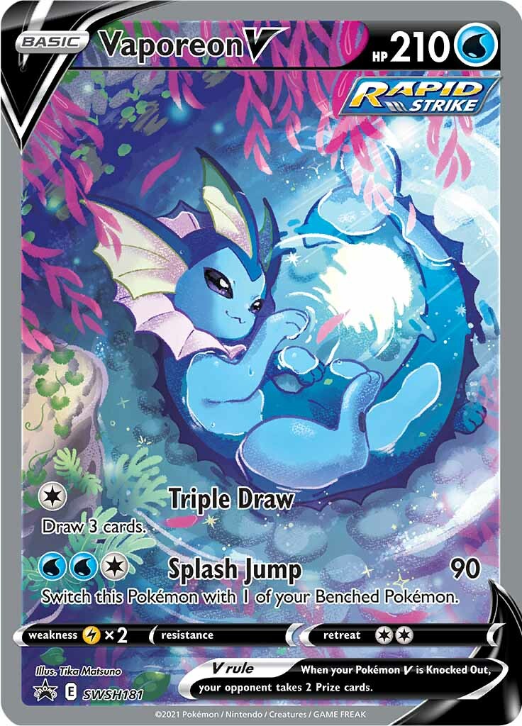 Vaporeon V (SWSH181) [Sword & Shield: Black Star Promos] | Dumpster Cat Games