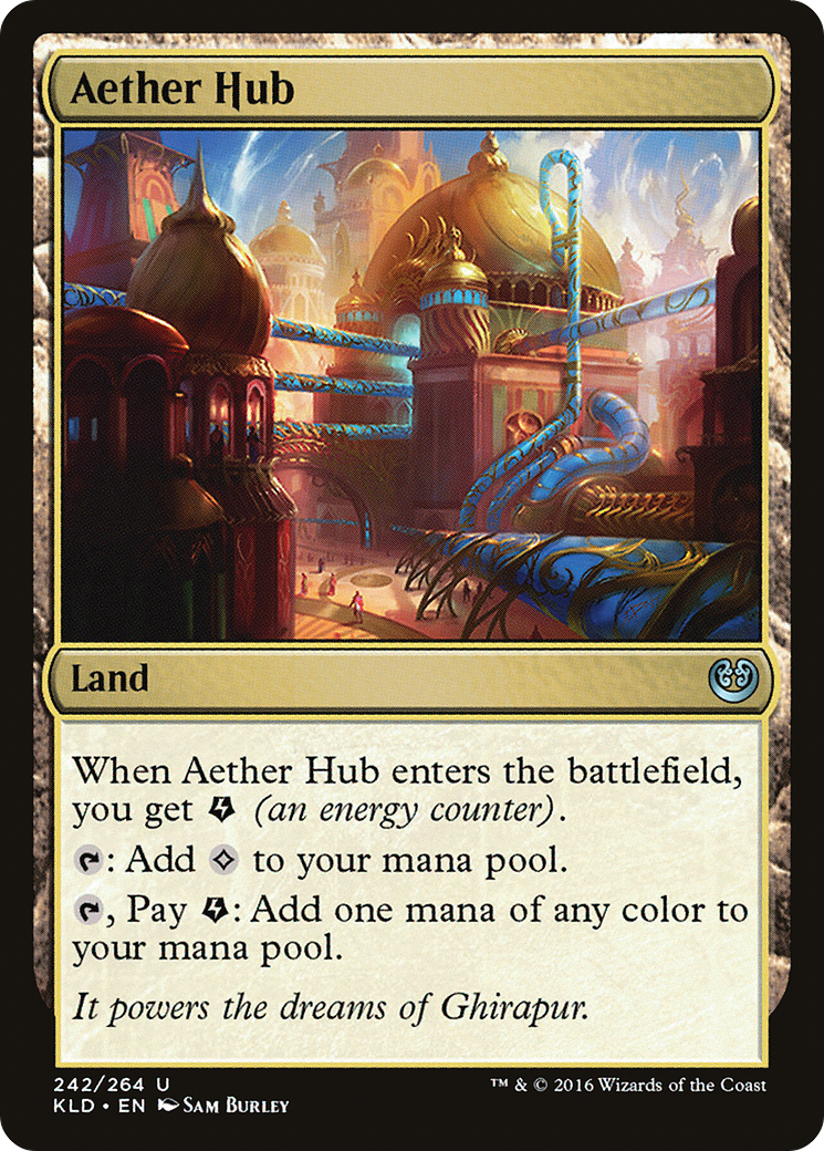 Aether Hub (Ripple Foil) [Modern Horizons 3 Commander] | Dumpster Cat Games