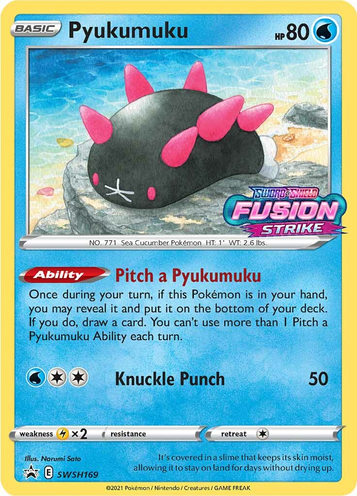 Pyukumuku (SWSH169) (Prerelease Promo) [Sword & Shield: Black Star Promos] | Dumpster Cat Games