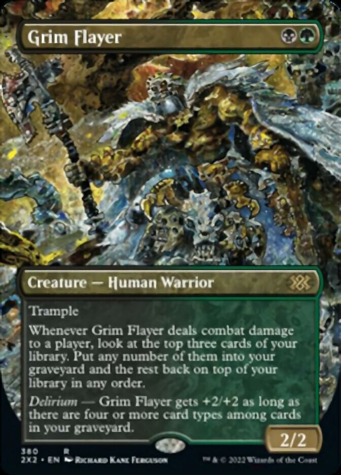 Grim Flayer (Borderless Alternate Art) [Double Masters 2022] | Dumpster Cat Games