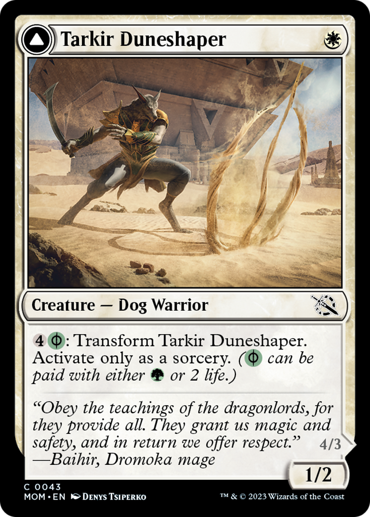 Tarkir Duneshaper // Burnished Dunestomper [March of the Machine] | Dumpster Cat Games