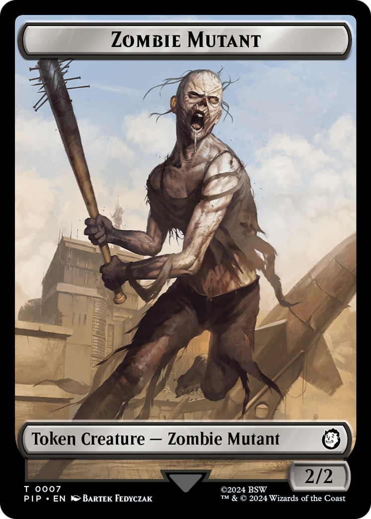 Zombie Mutant // Copy Double-Sided Token [Fallout Tokens] | Dumpster Cat Games