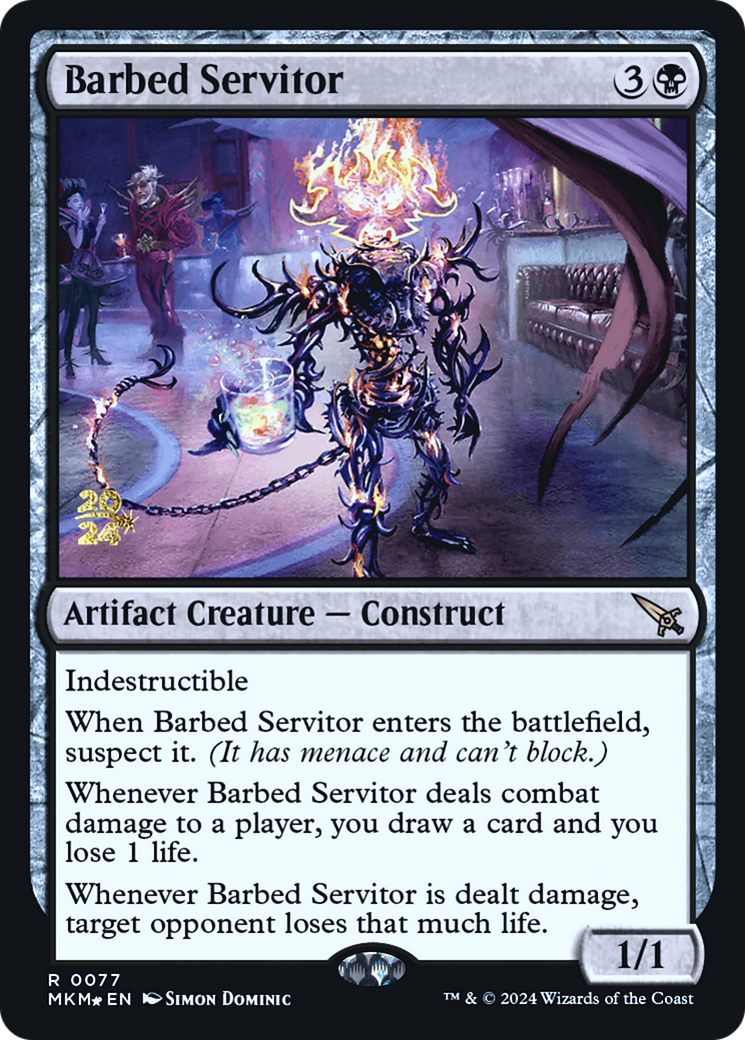 Barbed Servitor [Murders at Karlov Manor Prerelease Promos] | Dumpster Cat Games