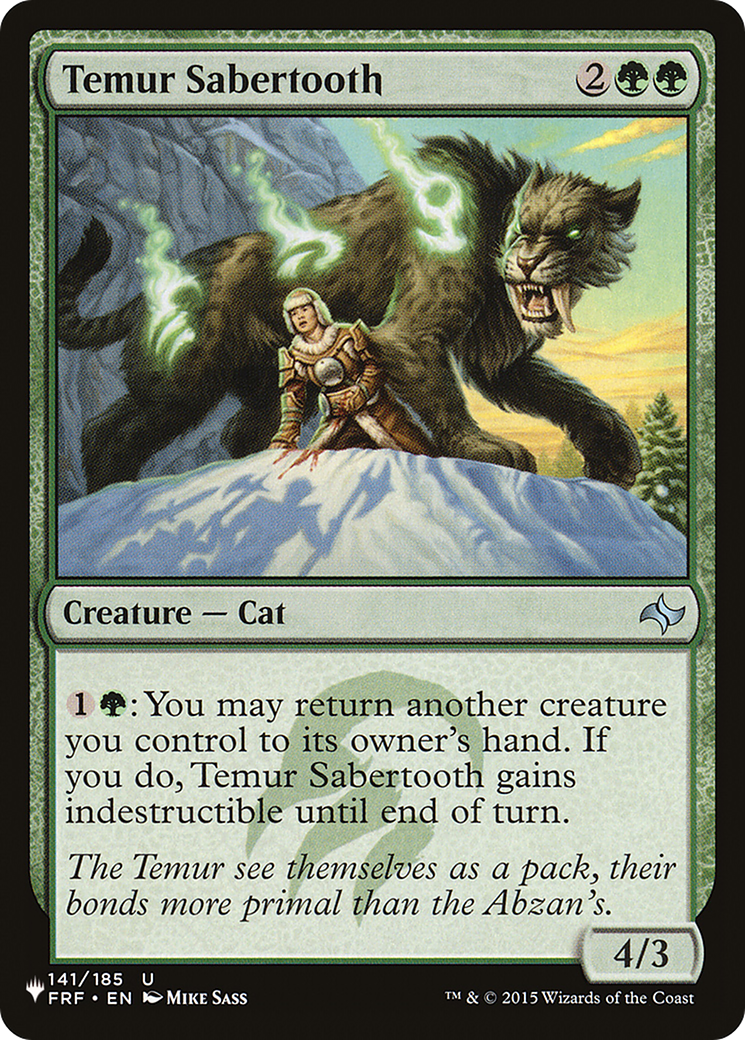 Temur Sabertooth [The List] | Dumpster Cat Games