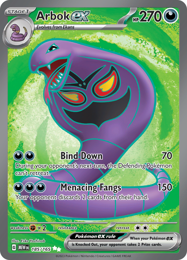 Arbok ex (185/165) [Scarlet & Violet: 151] | Dumpster Cat Games