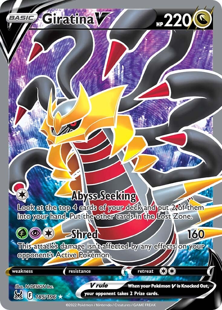 Giratina V (185/196) [Sword & Shield: Lost Origin] | Dumpster Cat Games