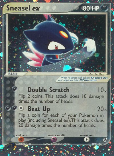 Sneasel ex (103/109) [EX: Ruby & Sapphire] | Dumpster Cat Games