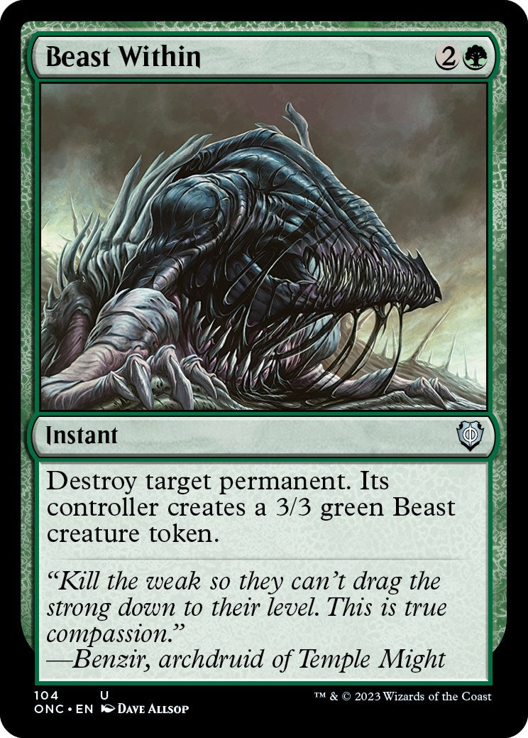 Beast Within [Phyrexia: All Will Be One Commander] | Dumpster Cat Games