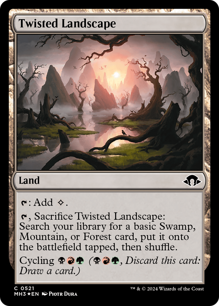 Twisted Landscape (Ripple Foil) [Modern Horizons 3] | Dumpster Cat Games