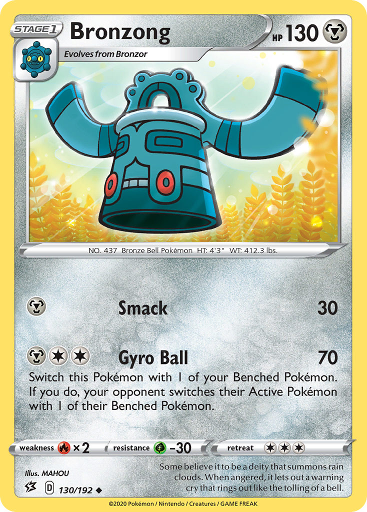 Bronzong (130/192) [Sword & Shield: Rebel Clash] | Dumpster Cat Games