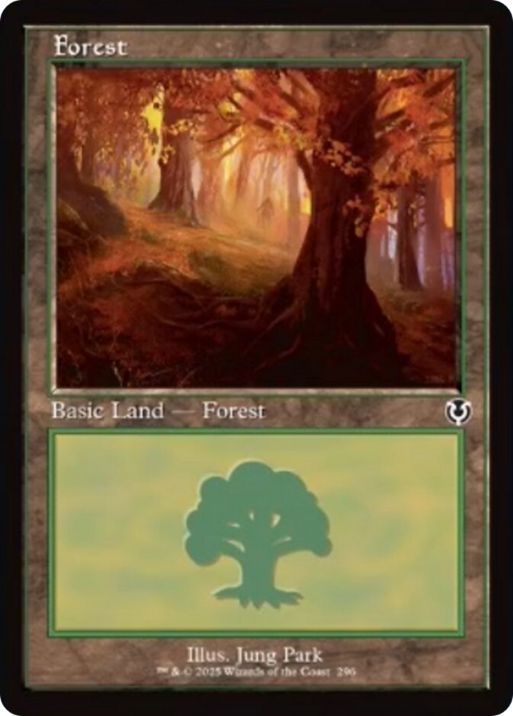 Forest (296) (Retro Frame) [Innistrad Remastered] | Dumpster Cat Games