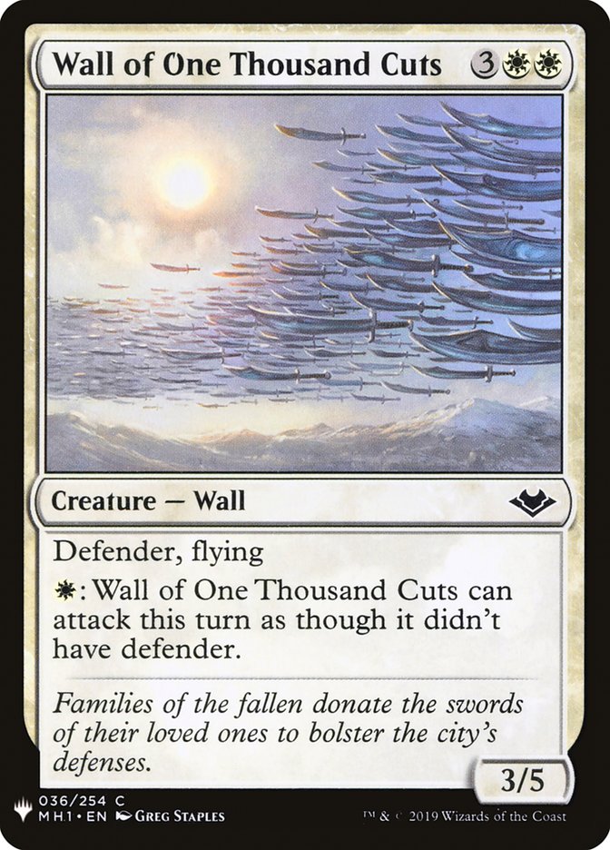 Wall of One Thousand Cuts [Mystery Booster] | Dumpster Cat Games