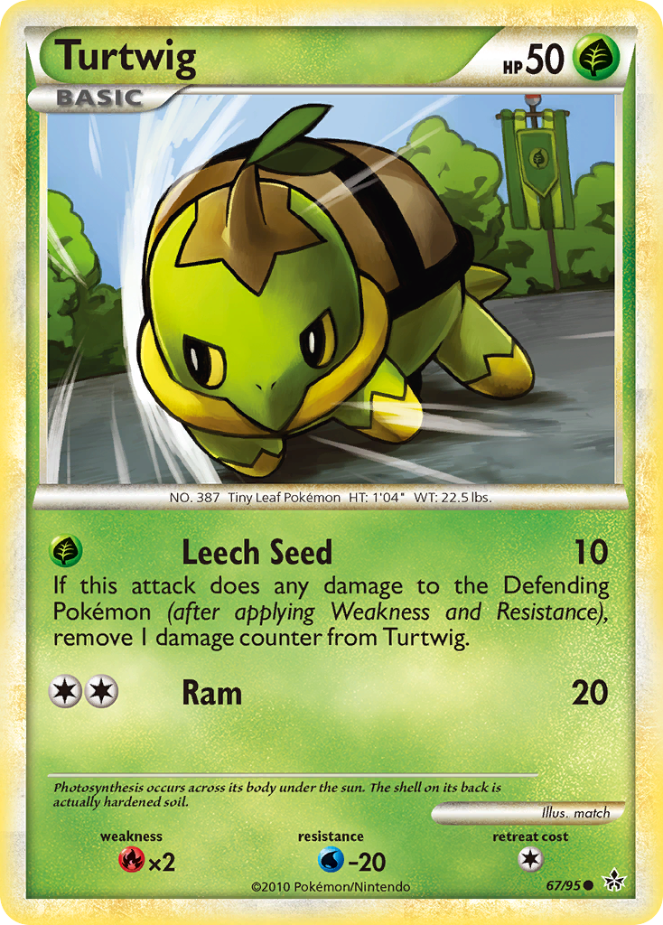 Turtwig (67/95) [HeartGold & SoulSilver: Unleashed] | Dumpster Cat Games