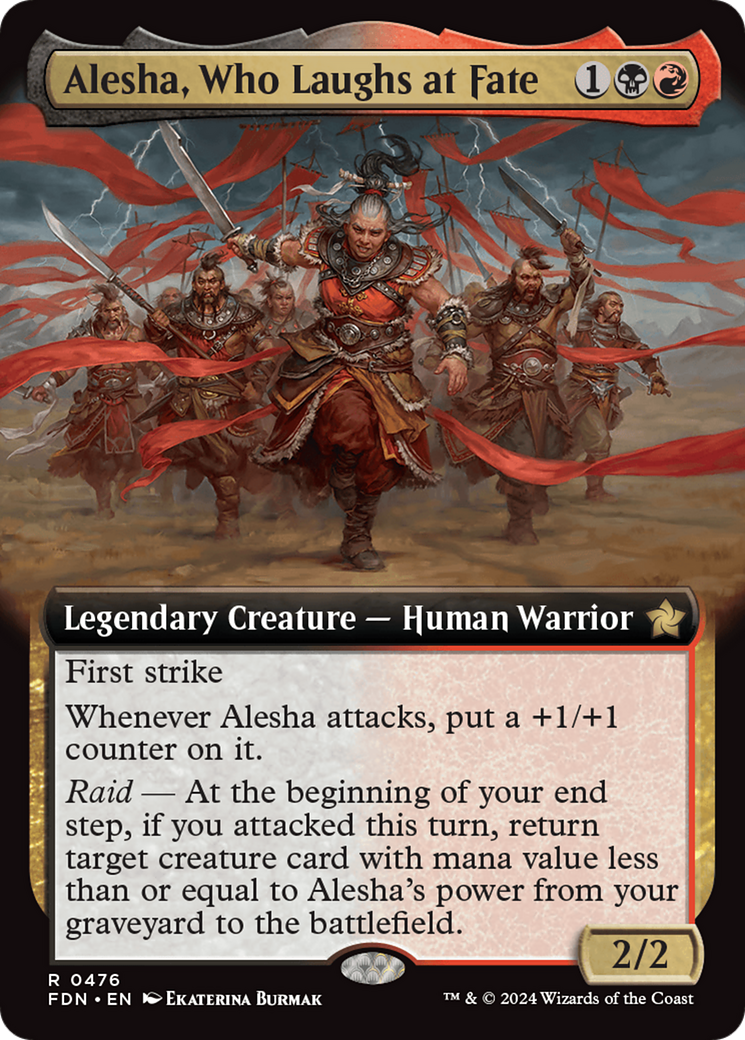 Alesha, Who Laughs at Fate (Extended Art) [Foundations] | Dumpster Cat Games