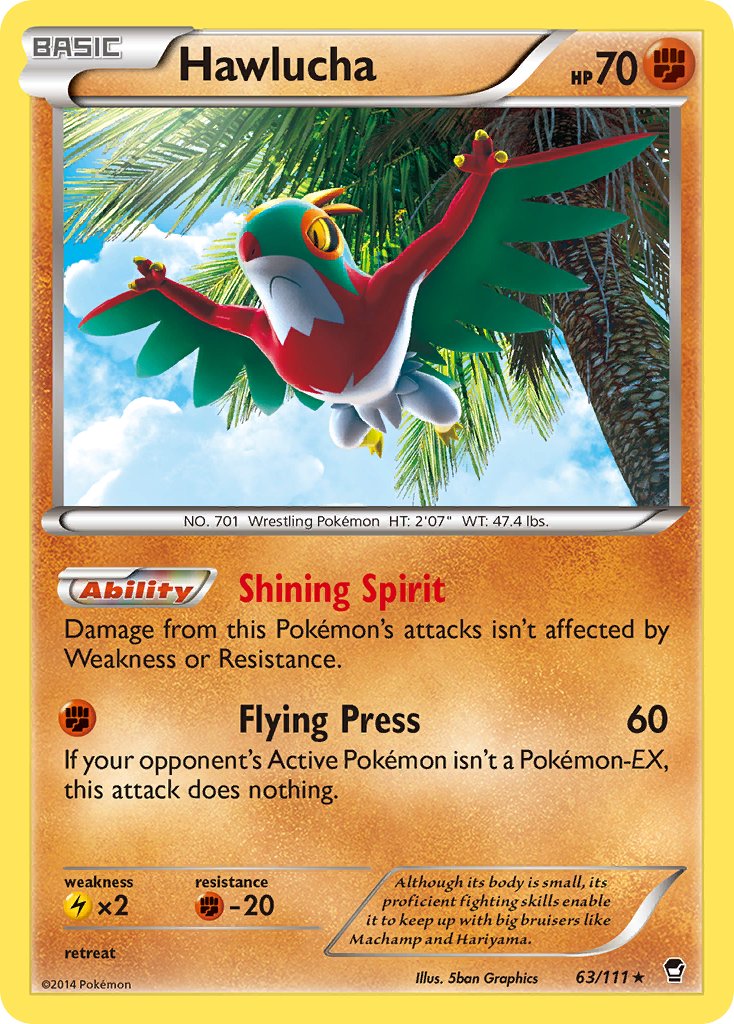 Hawlucha (63/111) (Cosmos Holo) (Blister Exclusive) [XY: Furious Fists] | Dumpster Cat Games