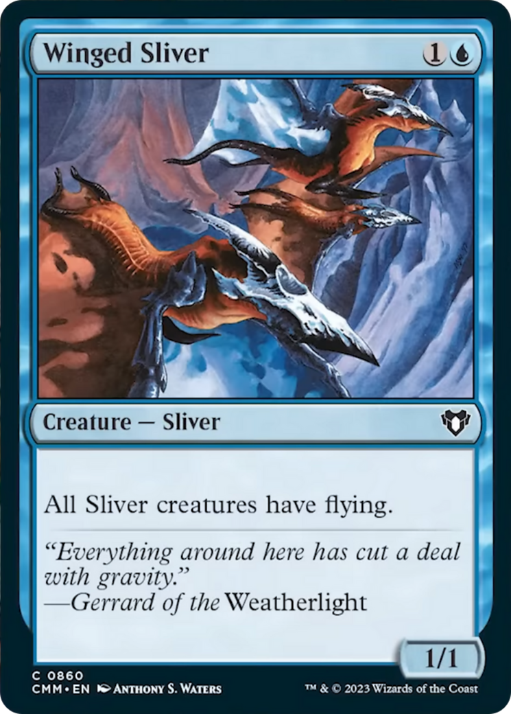 Winged Sliver [Commander Masters] | Dumpster Cat Games