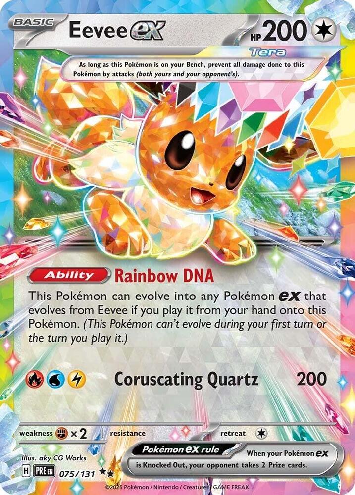 Eevee ex (075/131) [Scarlet & Violet: Prismatic Evolutions] | Dumpster Cat Games