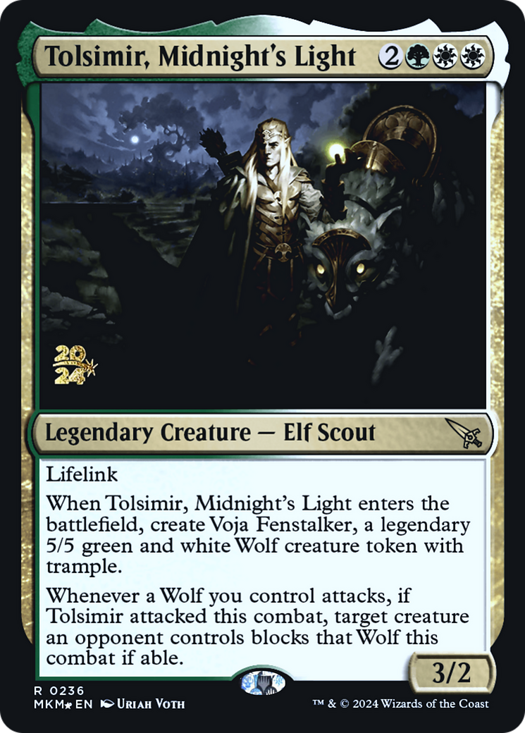 Tolsimir, Midnight's Light [Murders at Karlov Manor Prerelease Promos] | Dumpster Cat Games