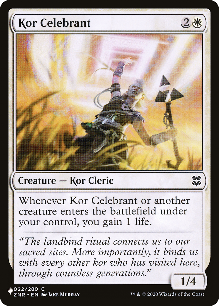 Kor Celebrant [The List Reprints] | Dumpster Cat Games