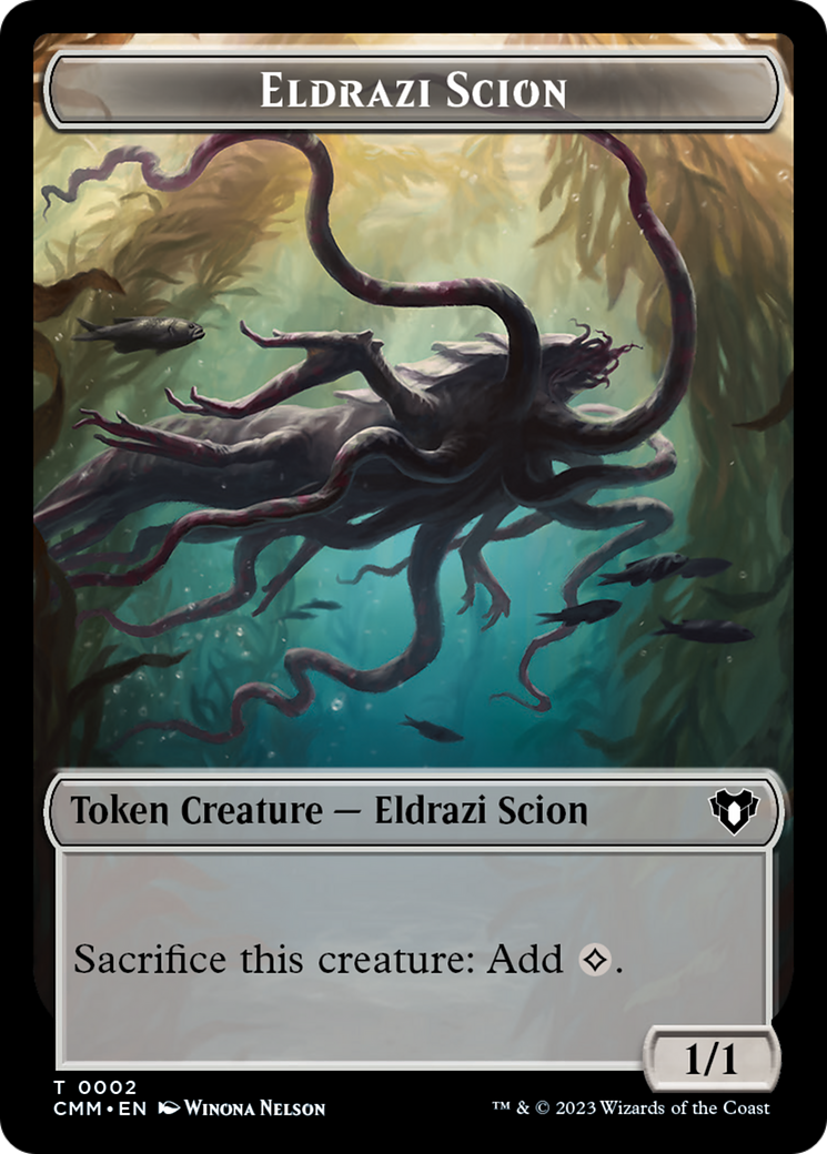 Eldrazi Scion // Myr Double-Sided Token [Commander Masters Tokens] | Dumpster Cat Games