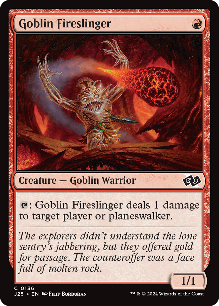 Goblin Fireslinger [Foundations Jumpstart] | Dumpster Cat Games