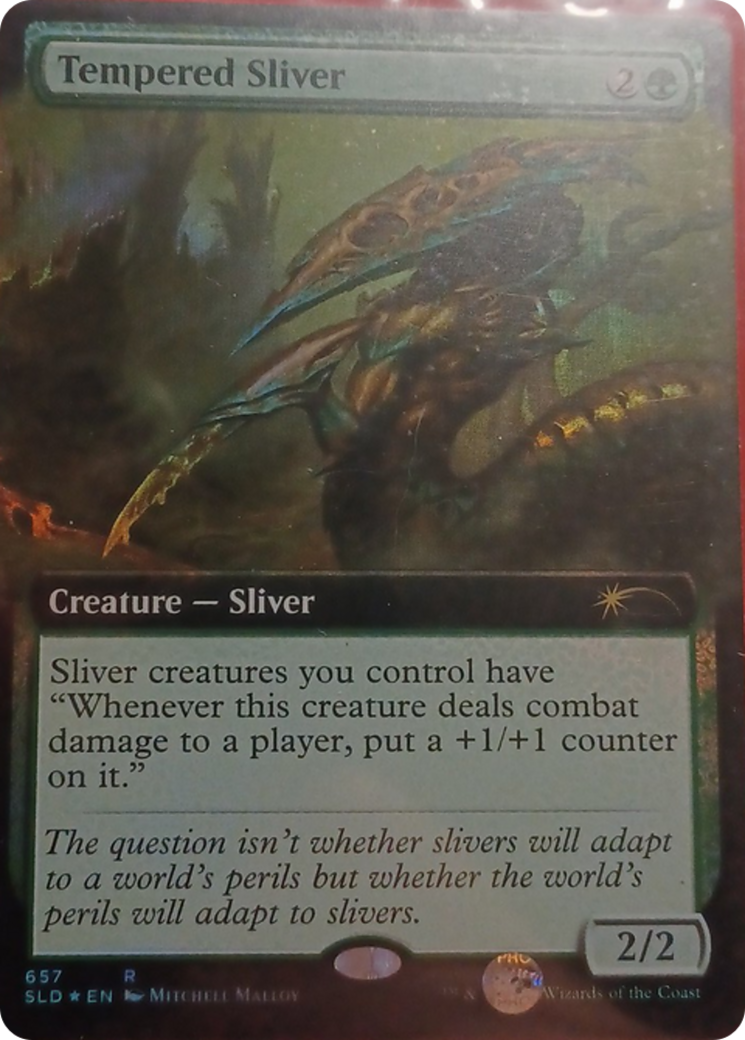 Tempered Sliver (Extended Art) [Secret Lair Drop Promos] | Dumpster Cat Games