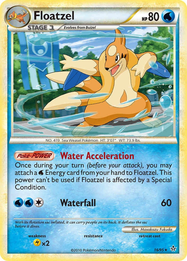 Floatzel (16/95) [HeartGold & SoulSilver: Unleashed] | Dumpster Cat Games