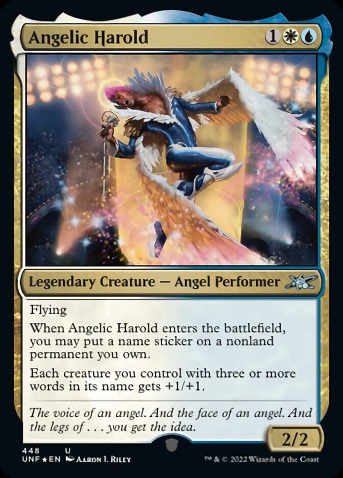 Angelic Harold (Galaxy Foil) [Unfinity] | Dumpster Cat Games