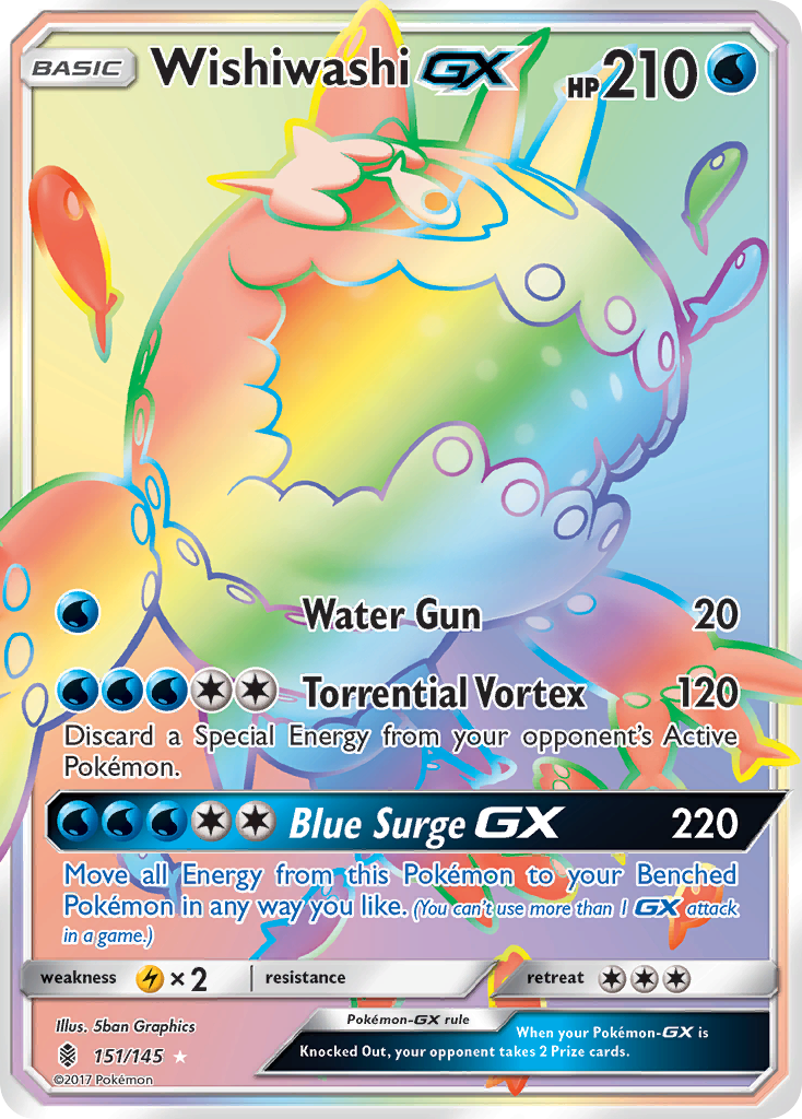 Wishiwashi GX (151/145) [Sun & Moon: Guardians Rising] | Dumpster Cat Games