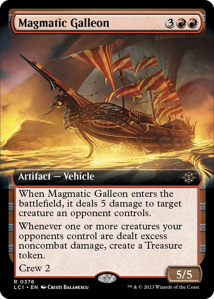 Magmatic Galleon (Extended Art) [The Lost Caverns of Ixalan] | Dumpster Cat Games