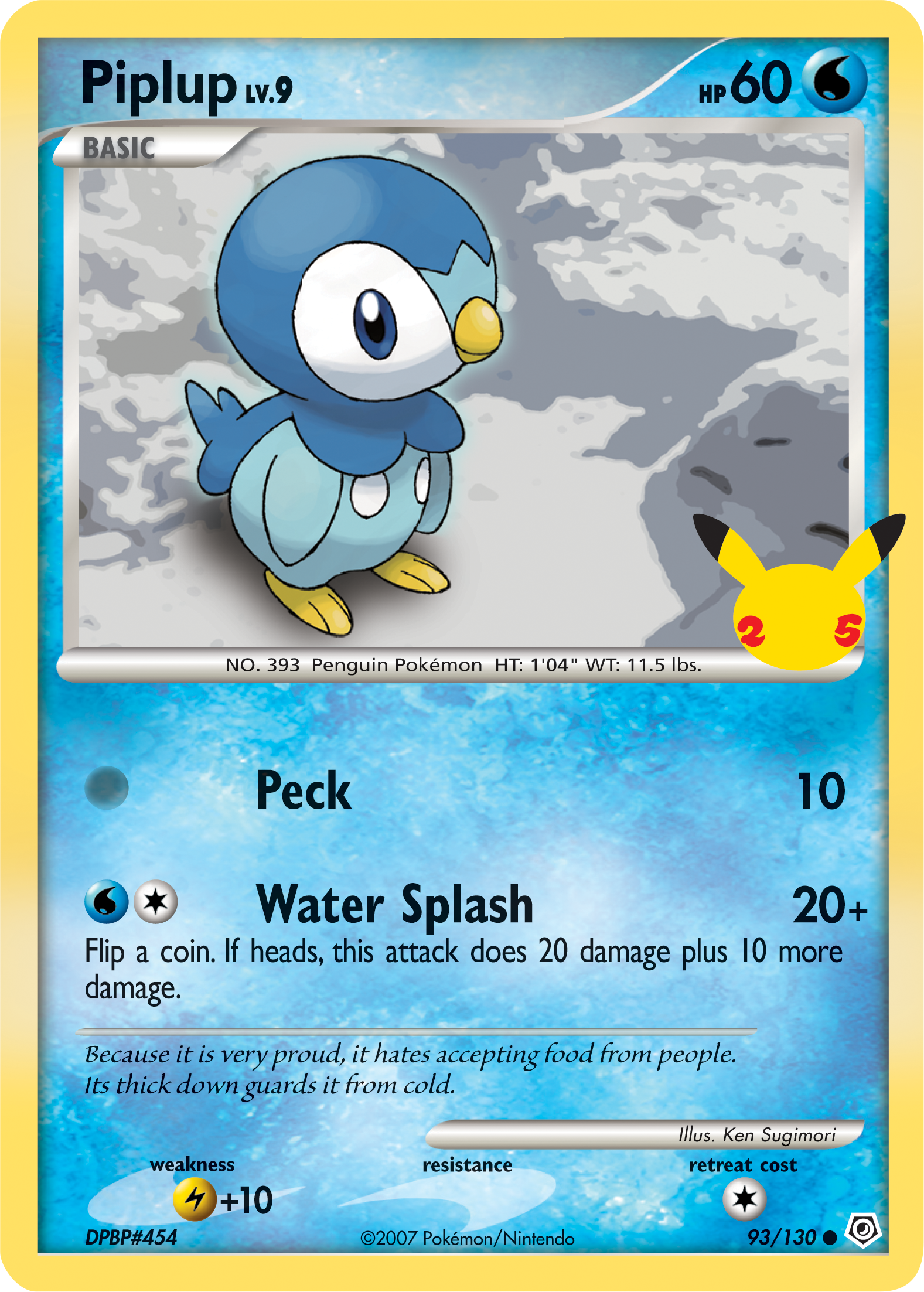 Piplup (93/130) (Jumbo Card) [First Partner Pack] | Dumpster Cat Games