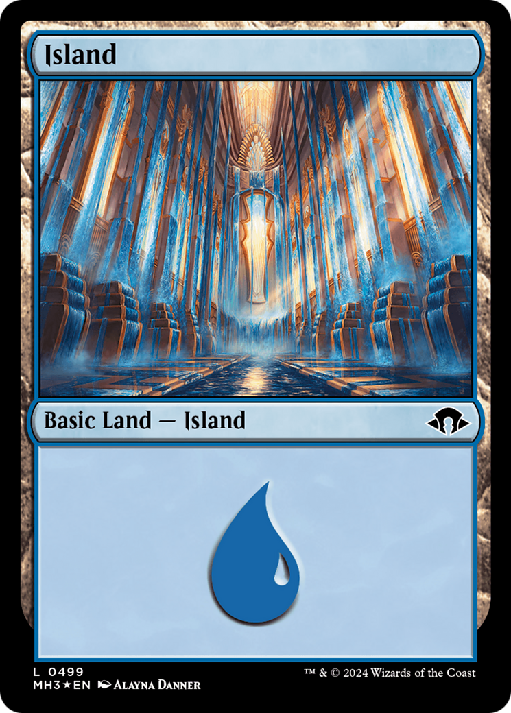 Island (0499) (Ripple Foil) [Modern Horizons 3] | Dumpster Cat Games