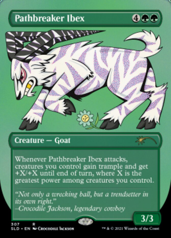 Pathbreaker Ibex (Borderless) (Foil Etched) [Secret Lair Drop Series] | Dumpster Cat Games