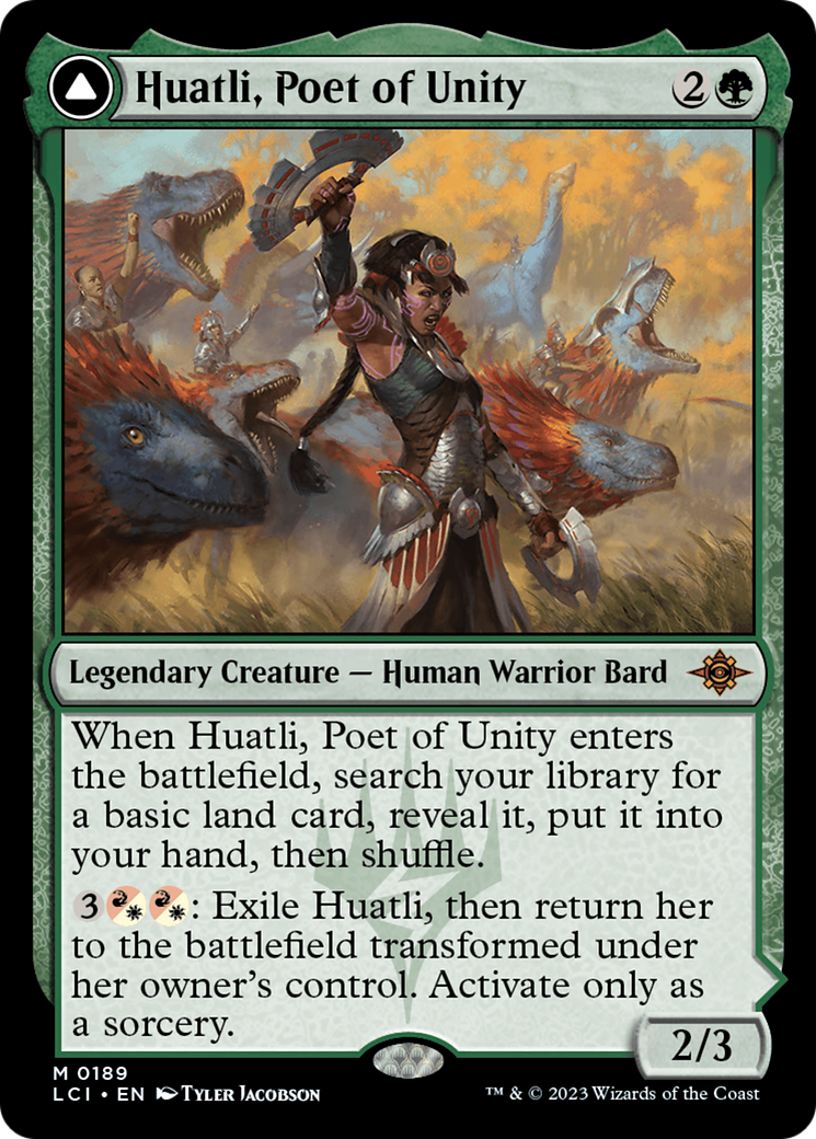 Huatli, Poet of Unity // Roar of the Fifth People [The Lost Caverns of Ixalan] | Dumpster Cat Games