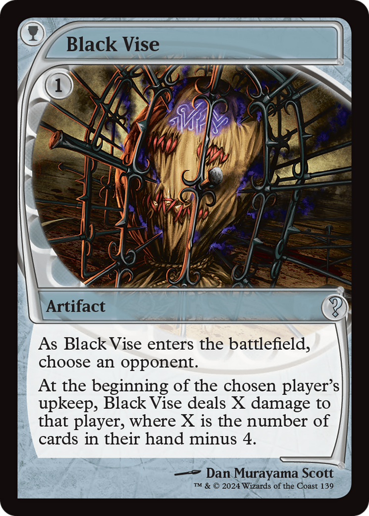 Black Vise (Future Sight) [Mystery Booster 2] | Dumpster Cat Games