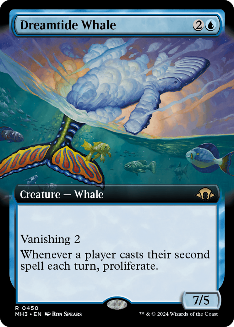 Dreamtide Whale (Extended Art) [Modern Horizons 3] | Dumpster Cat Games