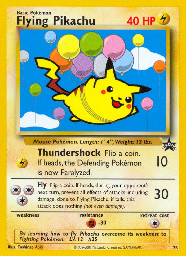 Flying Pikachu (25) [Wizards of the Coast: Black Star Promos] | Dumpster Cat Games