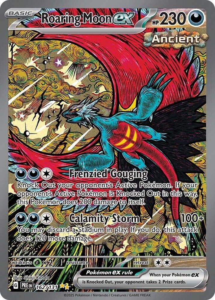 Roaring Moon ex (162/131) [Scarlet & Violet: Prismatic Evolutions] | Dumpster Cat Games