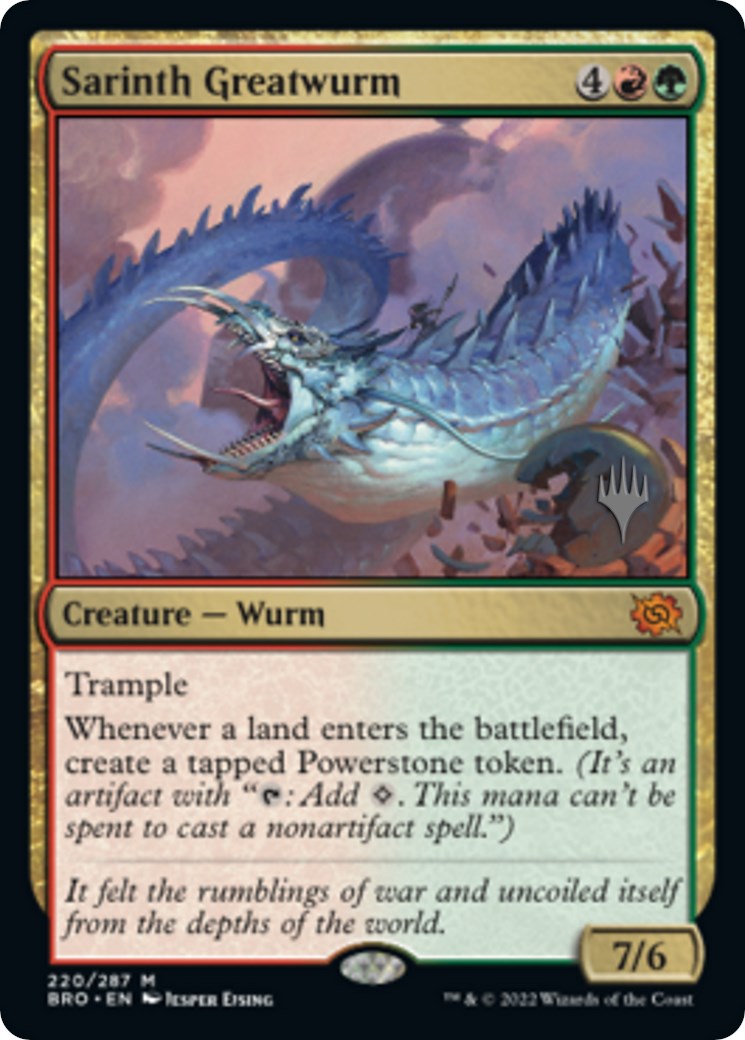 Sarinth Greatwurm (Promo Pack) [The Brothers' War Promos] | Dumpster Cat Games