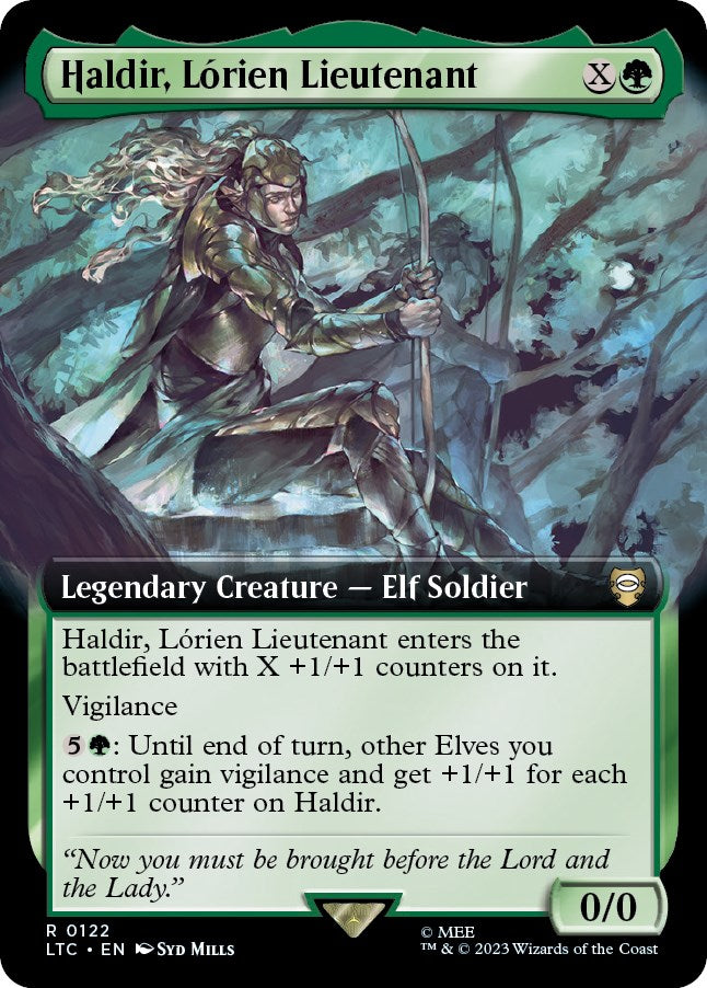 Haldir, Lorien Lieutenant (Extended Art) [The Lord of the Rings: Tales of Middle-Earth Commander] | Dumpster Cat Games