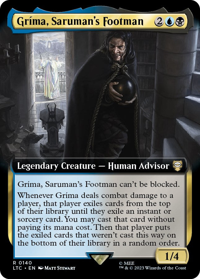 Grima, Saruman's Footman (Extended Art) [The Lord of the Rings: Tales of Middle-Earth Commander] | Dumpster Cat Games