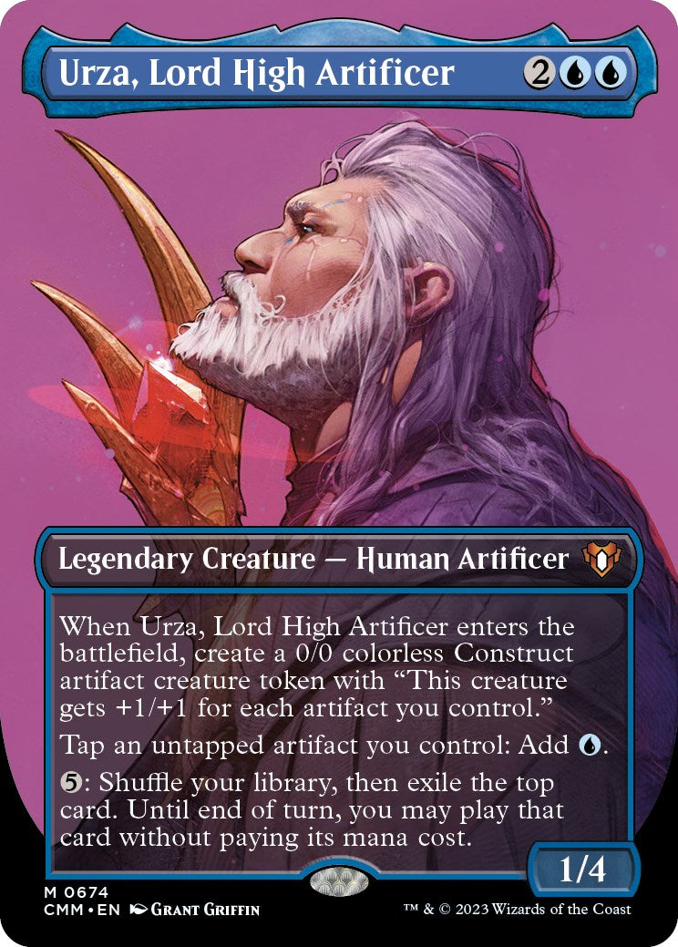 Urza, Lord High Artificer (Borderless Profile) [Commander Masters] | Dumpster Cat Games