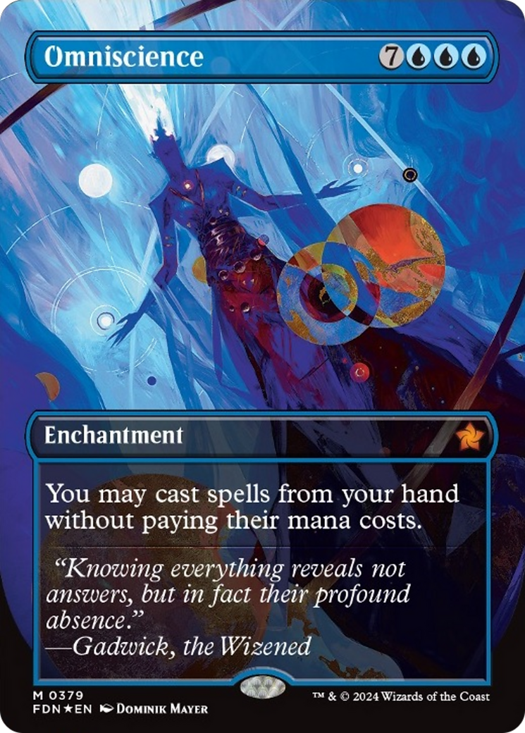 Omniscience (Borderless Mana Foil) [Foundations] | Dumpster Cat Games