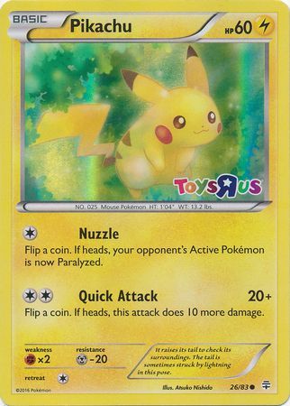 Pikachu (26/83) (Toys R Us Promo) [Miscellaneous Cards] | Dumpster Cat Games