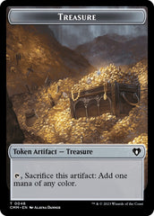 Treasure // Stoneforged Blade Double-Sided Token [Commander Masters Tokens] | Dumpster Cat Games