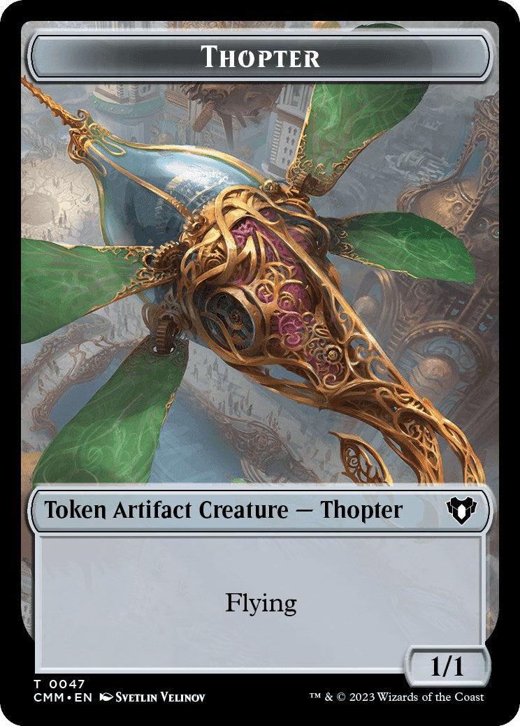 Thopter // Bird Illusion Double-Sided Token [Commander Masters Tokens] | Dumpster Cat Games