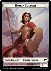 Human Soldier // Dragon (0021) Double-Sided Token [Commander Masters Tokens] | Dumpster Cat Games