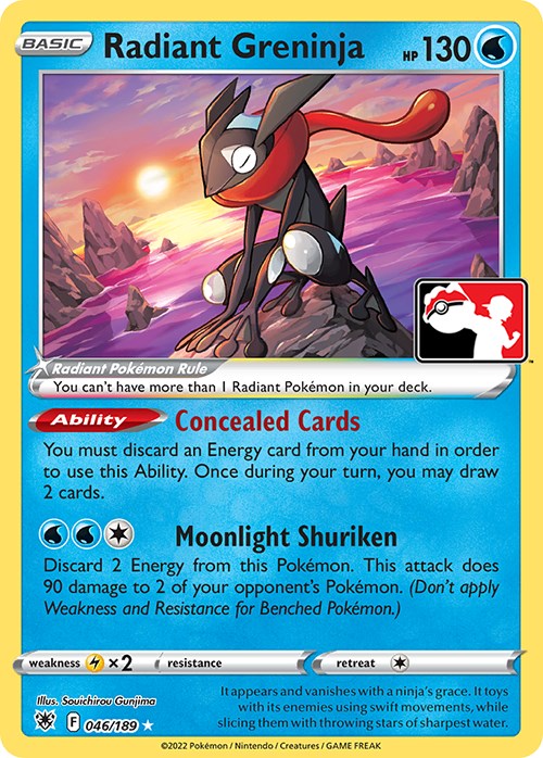 Radiant Greninja (046/189) [Prize Pack Series Three] | Dumpster Cat Games