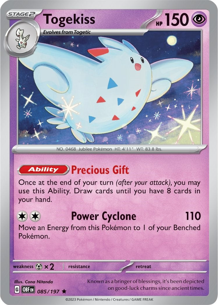 Togekiss (085/197) (Theme Deck Exclusive) [Scarlet & Violet: Obsidian Flames] | Dumpster Cat Games