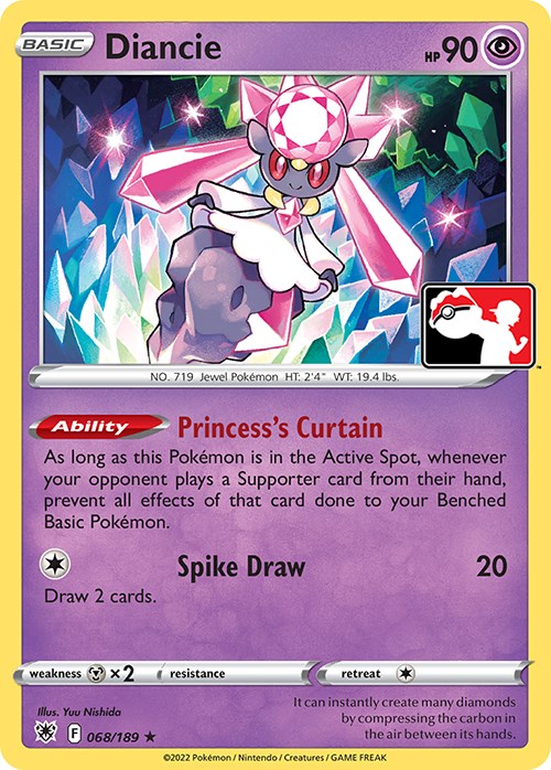 Diancie (068/189) [Prize Pack Series Three] | Dumpster Cat Games